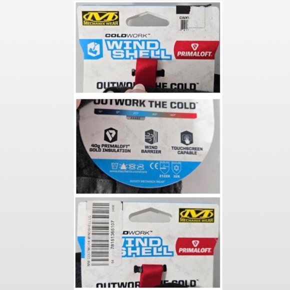 New Primaloft Mechanix Wear Gloves Mens Large Cold Work Gray Black NWT - Picture 13 of 16